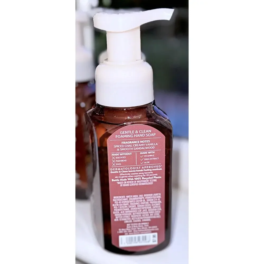 Bath & Body Works 8.75 fl oz Wrapped in Spice Gentle Clean Foaming Hand Soap x4